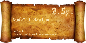 Nyúli Szelim névjegykártya